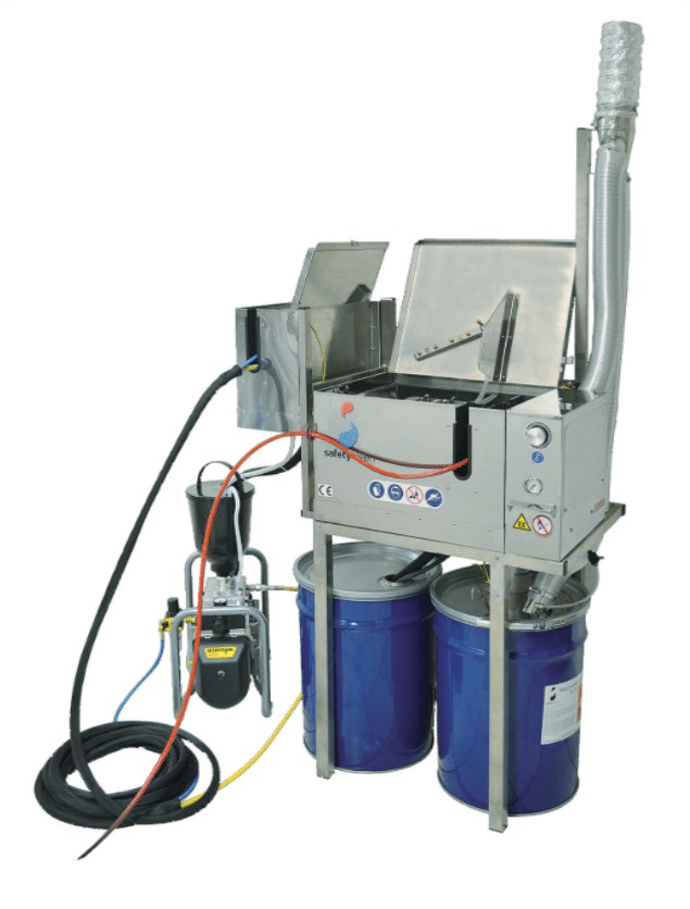Máquina Airlesskleen para la limpieza de equipos airless de pintura, comercializada por Safetykleen España.